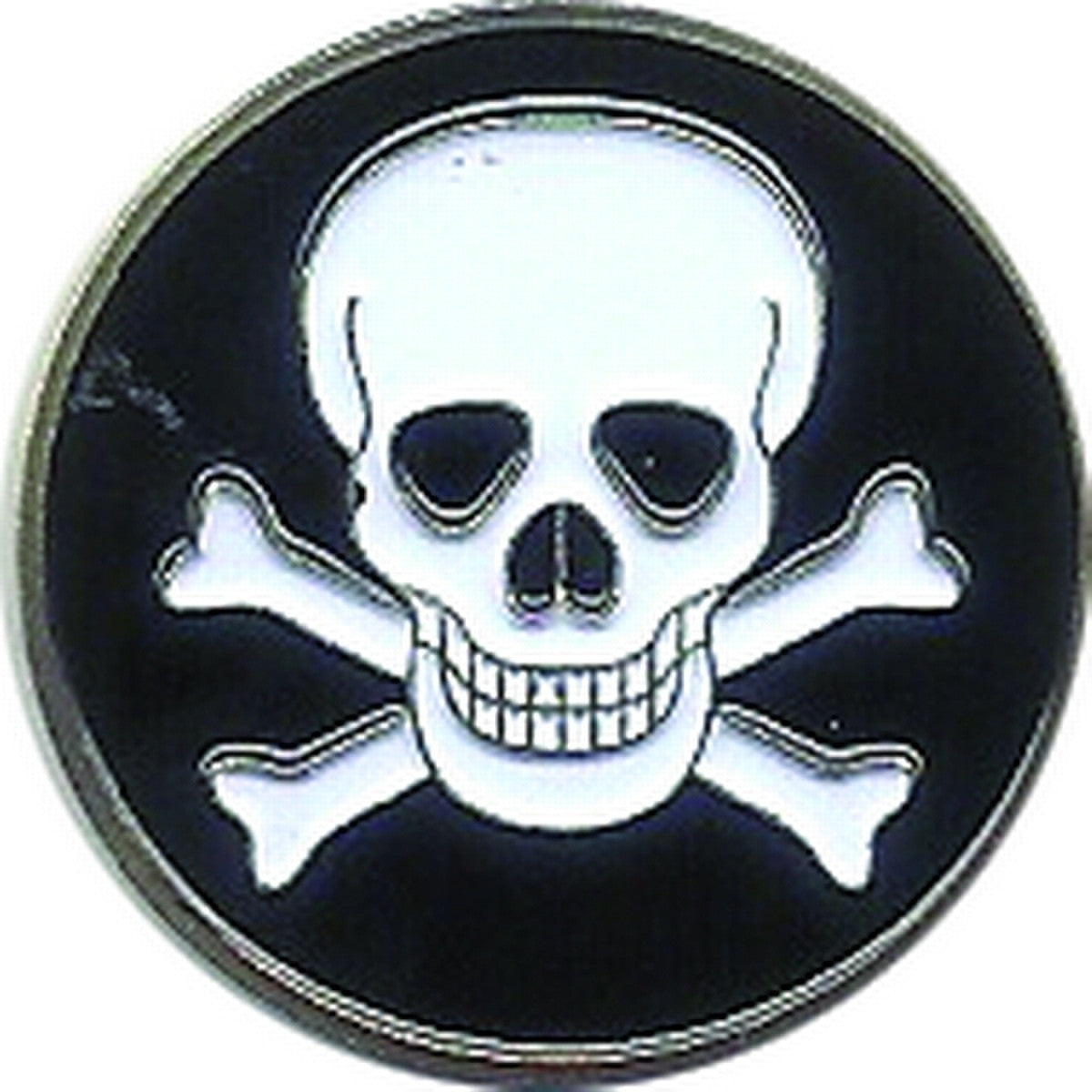 Skull and Crossbones 1" Diameter (Non-Magnetic) Metal Golf Ball Marker