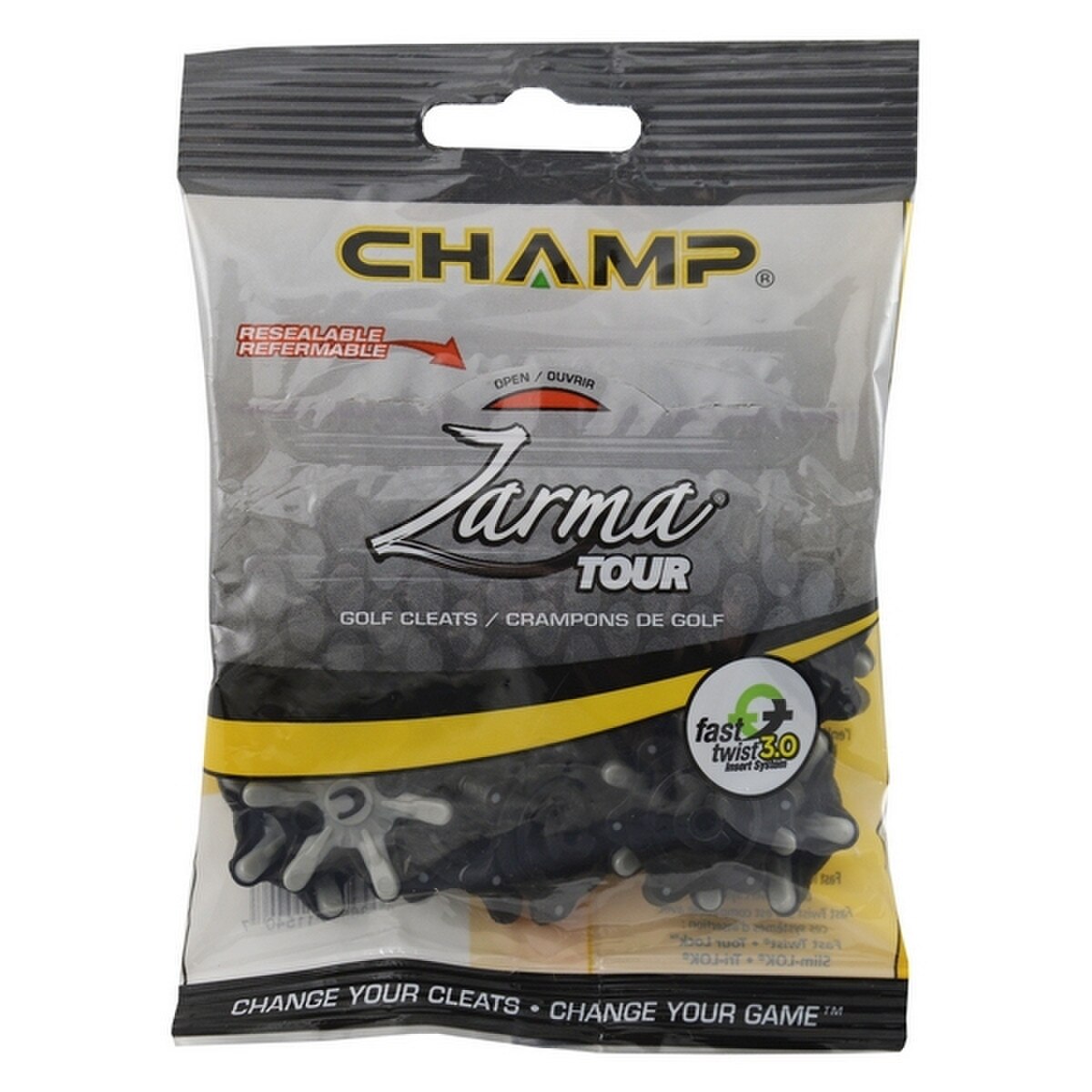 Zarma Tour Golf Spikes (Fast Twist® 3.0) | Silver/Black