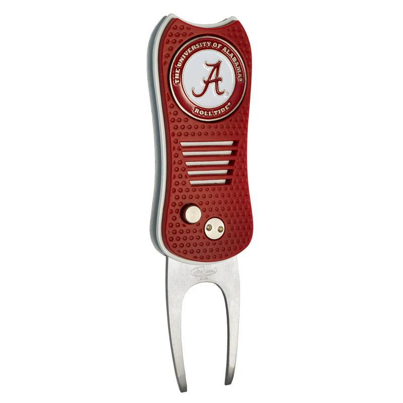 Alabama Crimson Tide Team Golf USA Switchblade Divot Tool w/ Double Sided Magnetic Ball Marker