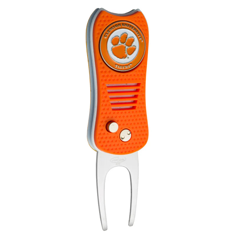 Clemson Tigers Team Golf USA Switchblade Divot Tool w/ Double Sided Magnetic Ball Marker