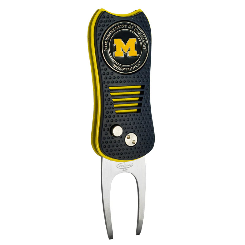 Michigan Wolverines Team Golf USA Switchblade Divot Tool w/ Double Sided Magnetic Ball Marker