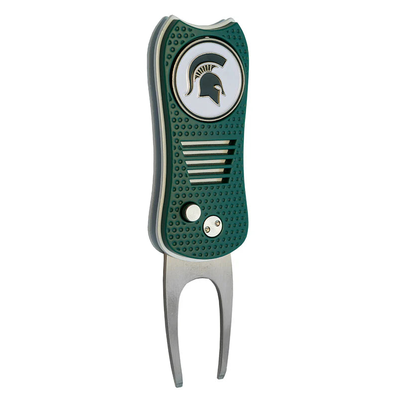 Michigan State Spartans Team Golf USA Switchblade Divot Tool w/ Double Sided Magnetic Ball Marker