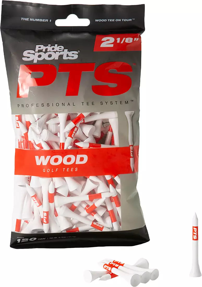 Pride Sports Professional Tee System (PTS) Shortee 2 1/8" 120ea. White Tees Per Bag
