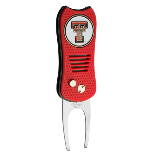 Texas Tech Red Raiders Team Golf USA Switchblade Divot Tool w/ Double Sided Magnetic Ball Marker