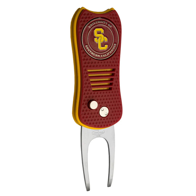 USC Trojans Team Golf USA Switchblade Divot Tool w/ Double Sided Magnetic Ball Marker