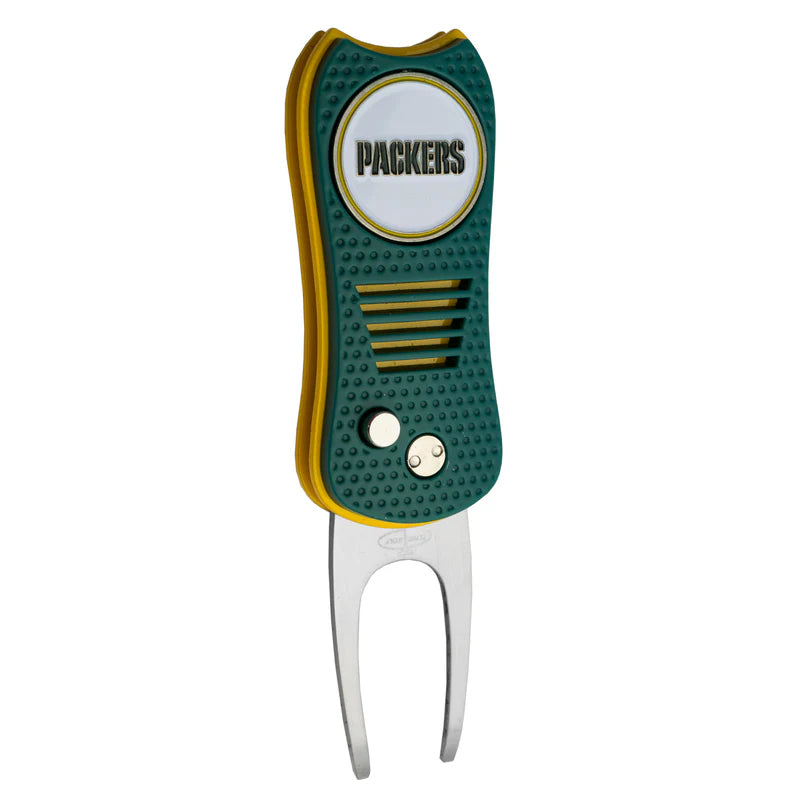 Green Bay Packers Team Golf USA Switchblade Divot Tool w/ Double Sided Magnetic Ball Marker