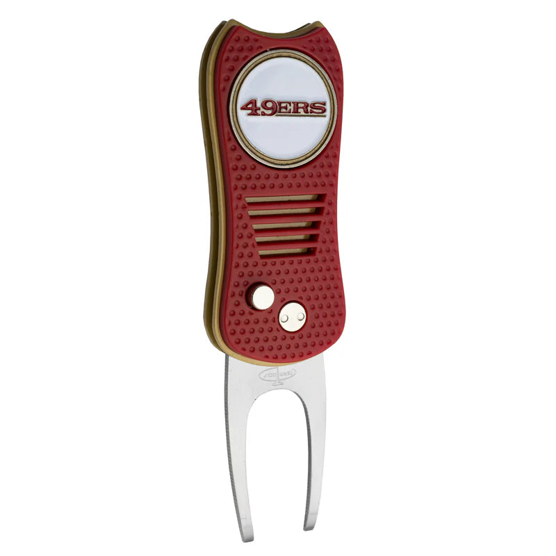 San Francisco 49ers Team Golf USA Switchblade Divot Tool w/ Double Sided Magnetic Ball Marker