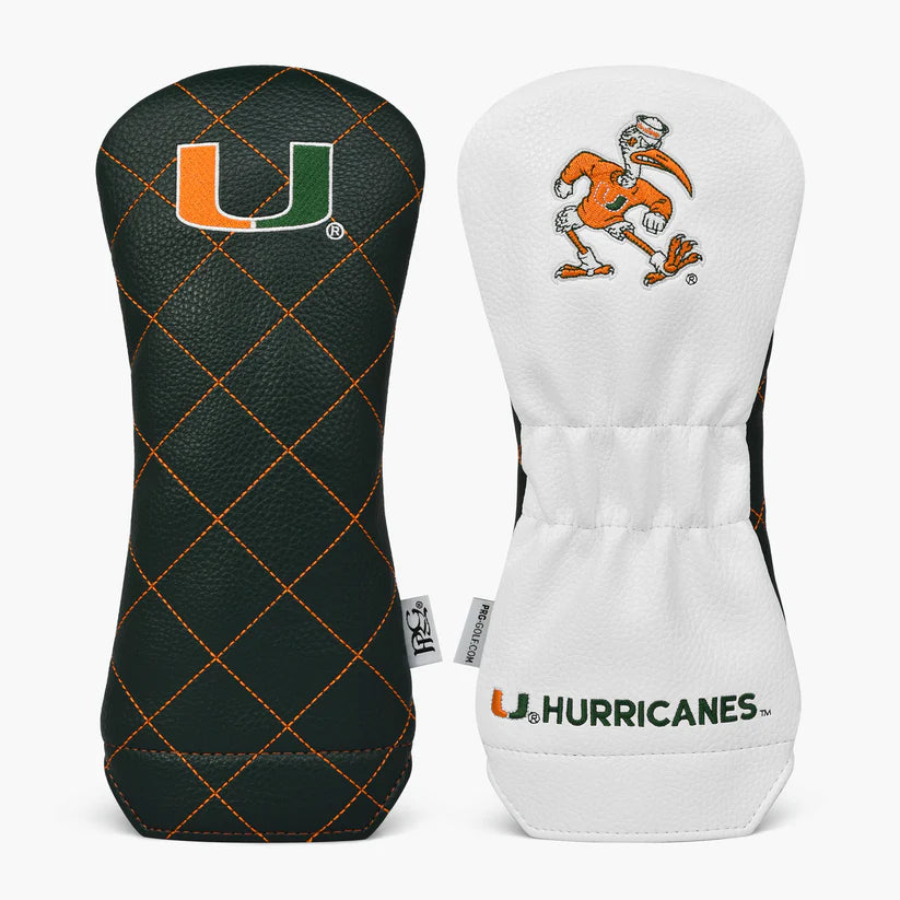 PRG Golf Authentic Miami Hurricanes 2025 Fairway Head Cover NCAA Licensed