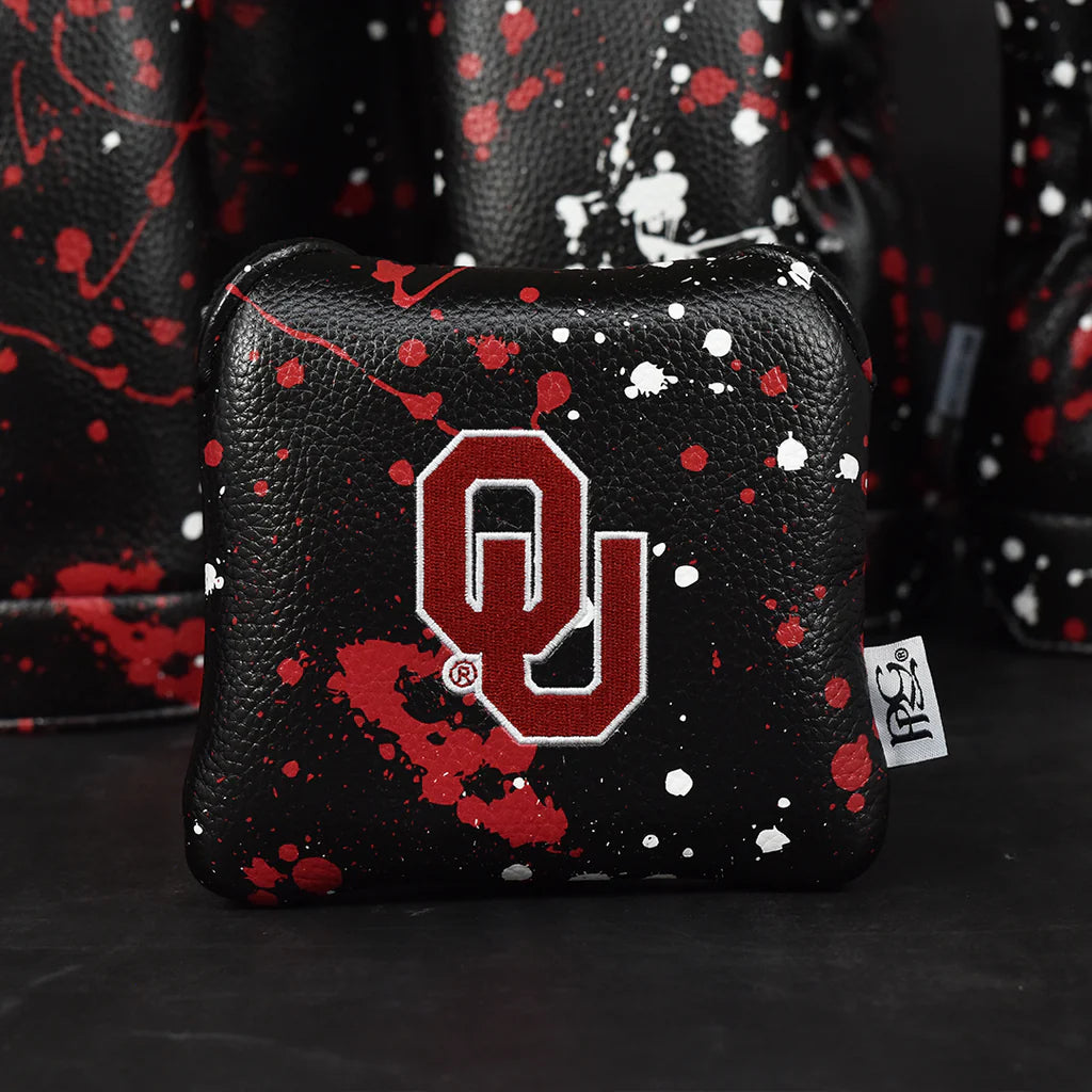 PRG Golf Authentic Oklahoma Sooners Paint Splash Mallet Putter Cover NCAA Licensed