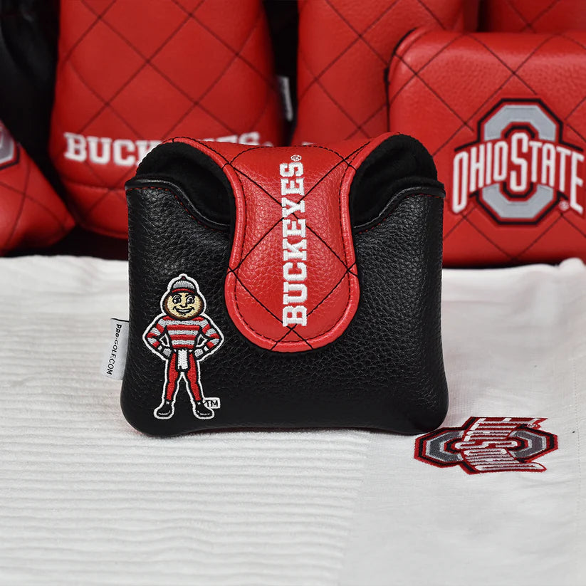 PRG Golf Authentic Ohio State Buckeyes Stitch Pattern Mallet Putter Cover NCAA Licensed