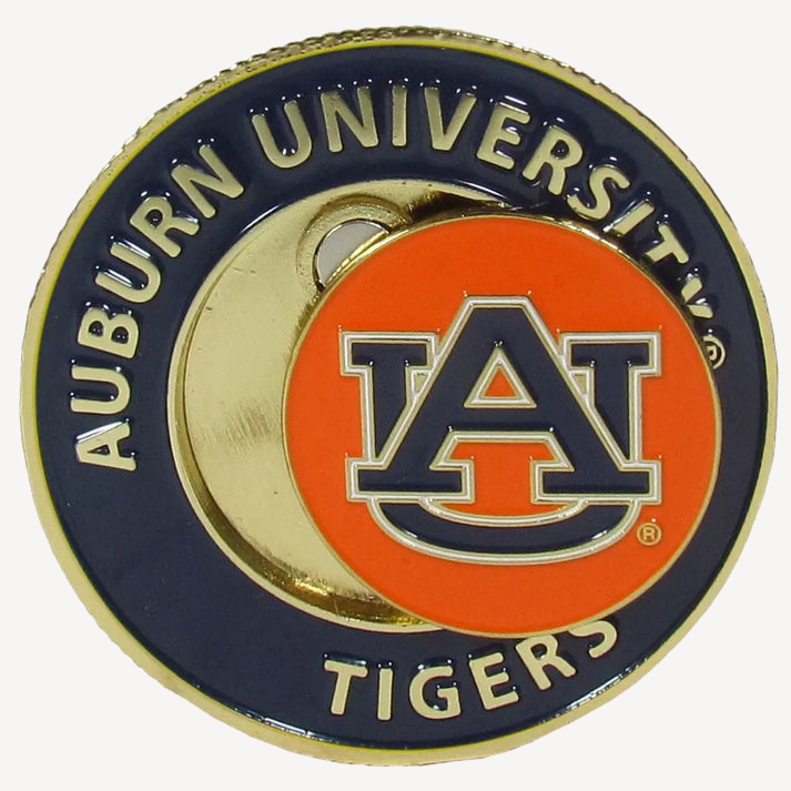 Siskiyou Gifts Auburn Tigers 1.75" Diameter Team Logo Coin Golf Ball Marker, NCAA Licensed