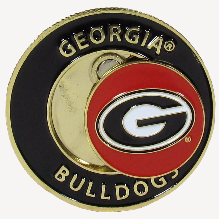 Siskiyou Gifts Georgia Bulldogs 1.75" Diameter Team Logo Coin Golf Ball Marker, NCAA Licensed
