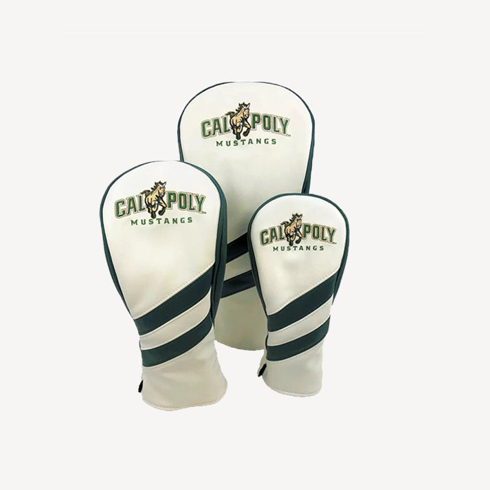 PRG Golf Cal Poly Mustangs Set of 3 Head Covers Driver Fairway & Rescue NCAA Licensed