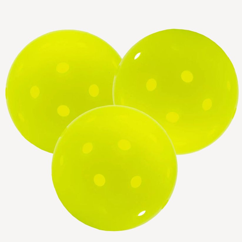 Parrot Paddles Tube of 3 Outdoor Pickleballs 1-Piece (Neon Green)