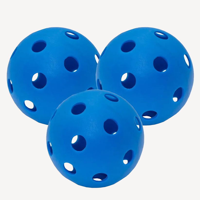 Parrot Paddles Tube of 3 Outdoor Pickleballs 2-Piece 40 Holes (Royal Blue)