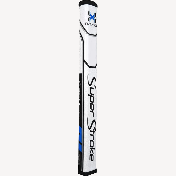 SuperStroke (Authentic) Traxion Black White & Blue Flatso 1.0 Putter Grip