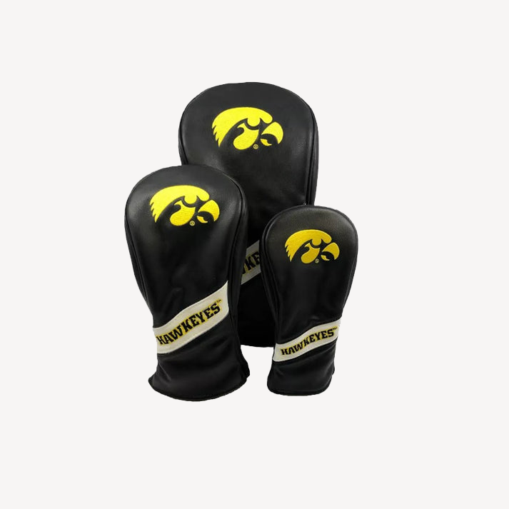 PRG Golf Iowa Hawkeyes Set of 3 Head Covers Driver Fairway & Rescue NCAA Licensed