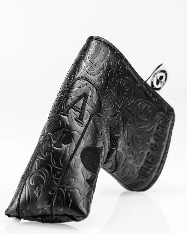 Pins & Aces (Authentic) Blackout Ace of Spades Blade Putter Head Cover