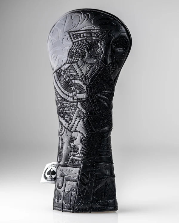 Pins & Aces Authentic Blackout Jack of Spades Rescue/Hybrid Head Cover