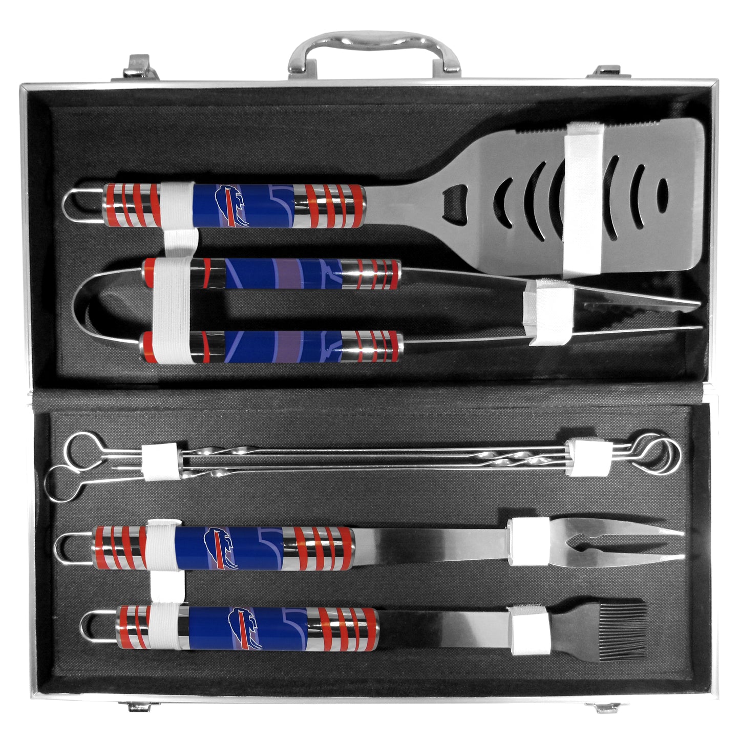 Siskiyou Gifts Buffalo Bills 8 Piece Tailgater BBQ Set w/Metal Case, NHL Licensed