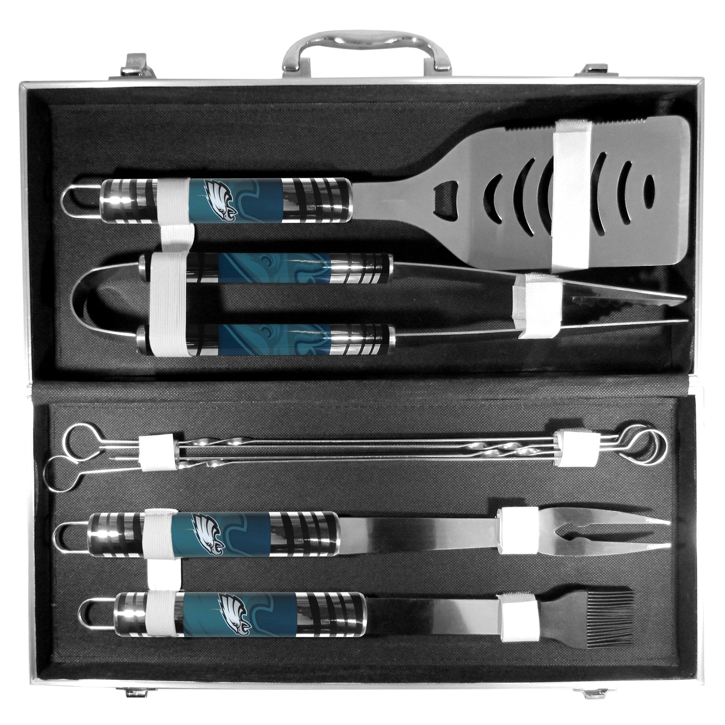 Siskiyou Gifts Philadelphia Eagles 8 Piece Tailgater BBQ Set w/Metal Case, NFL Licensed