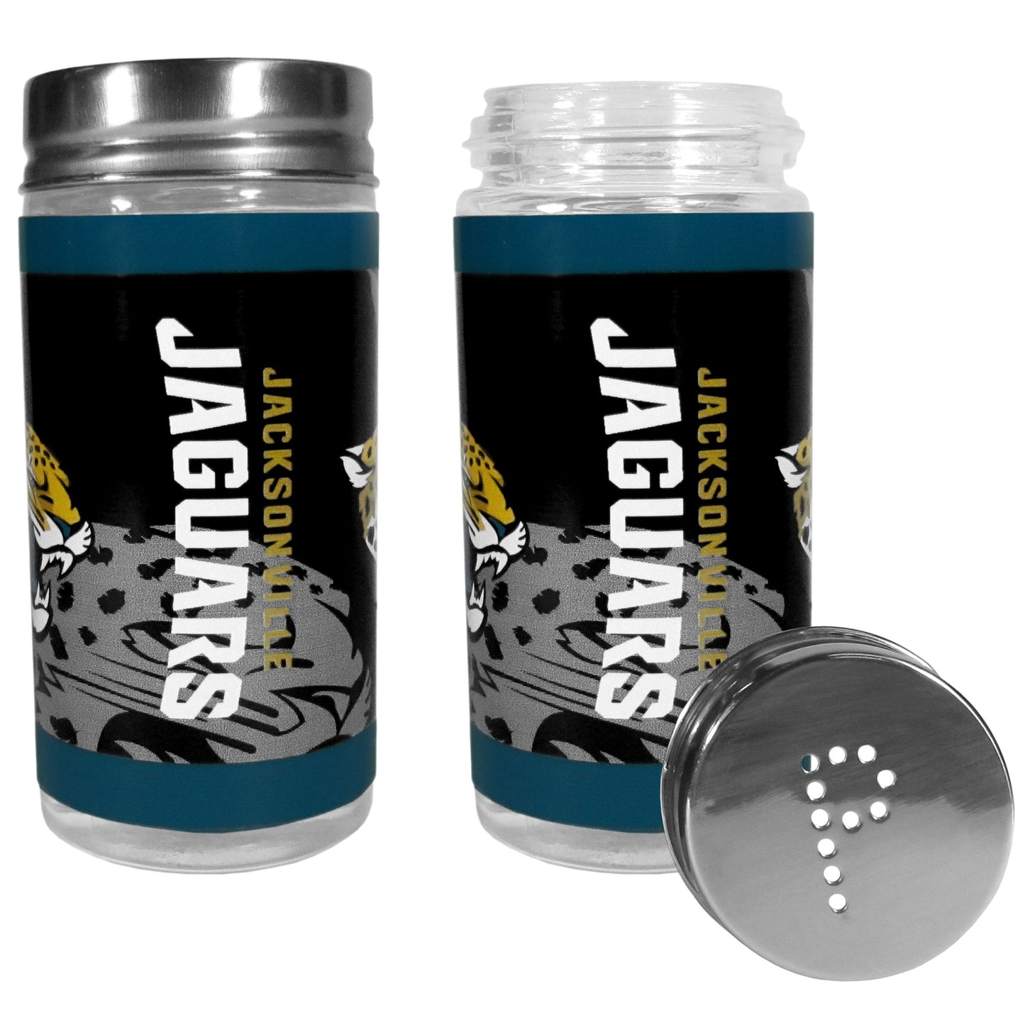 Siskiyou Gifts Jacksonville Jaguars Glass Salt and Pepper Shakers, NFL Licensed