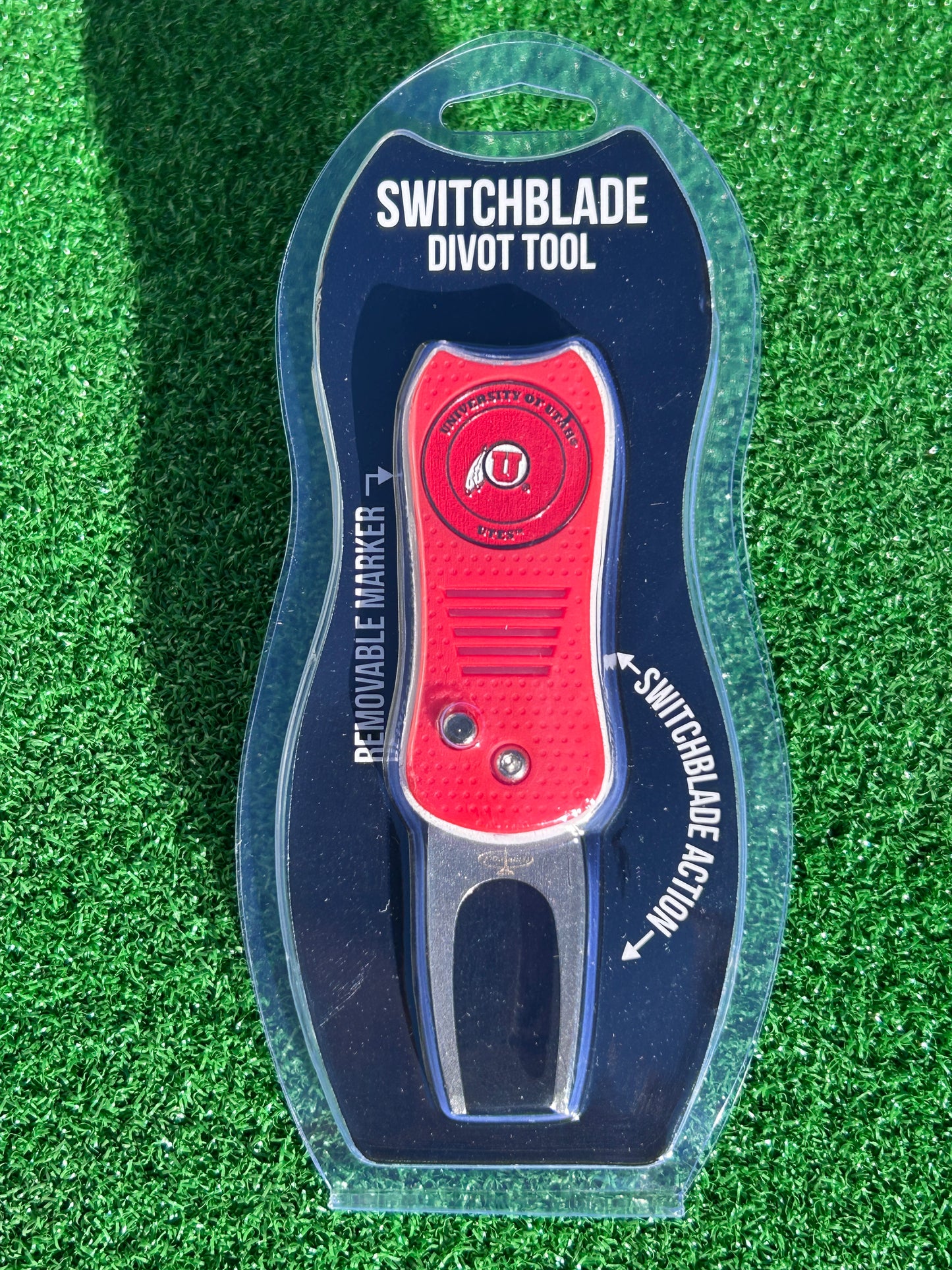 Utah Utes Team Golf USA Switchblade Divot Tool w/ Double Sided Magnetic Ball Marker