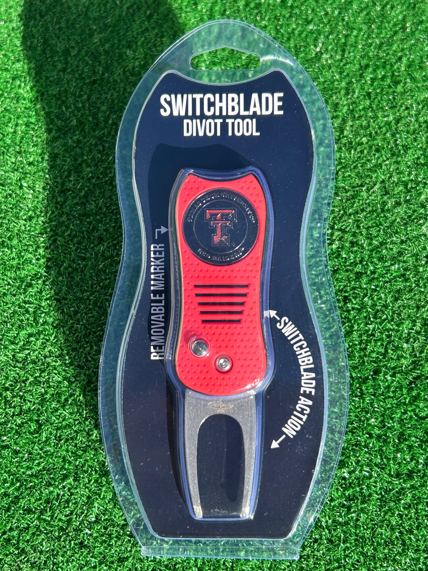 Texas Tech Red Raiders Team Golf USA Switchblade Divot Tool w/ Double Sided Magnetic Ball Marker