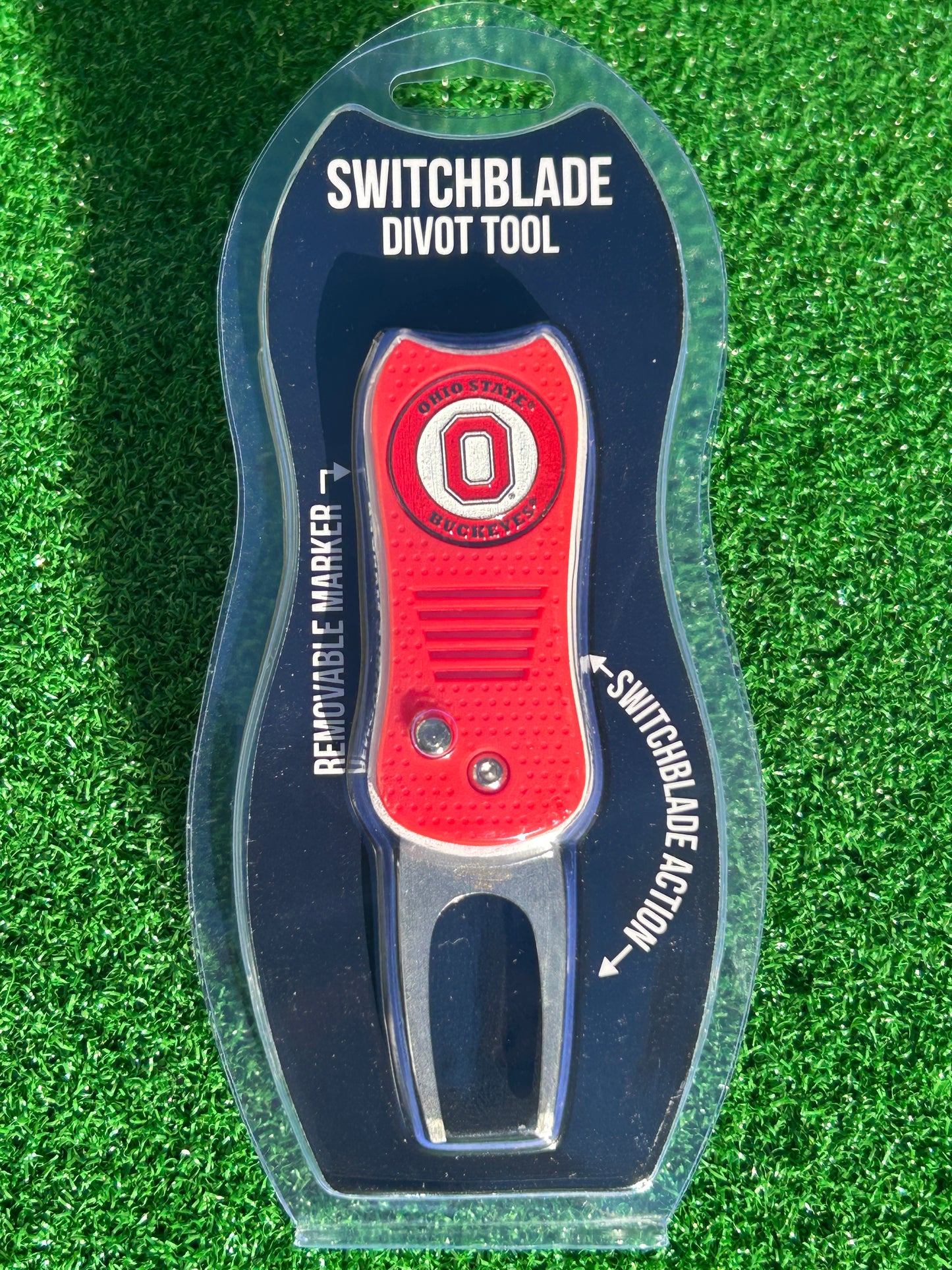 Ohio State Buckeyes Team Golf USA Switchblade Divot Tool w/ Double Sided Magnetic Ball Marker