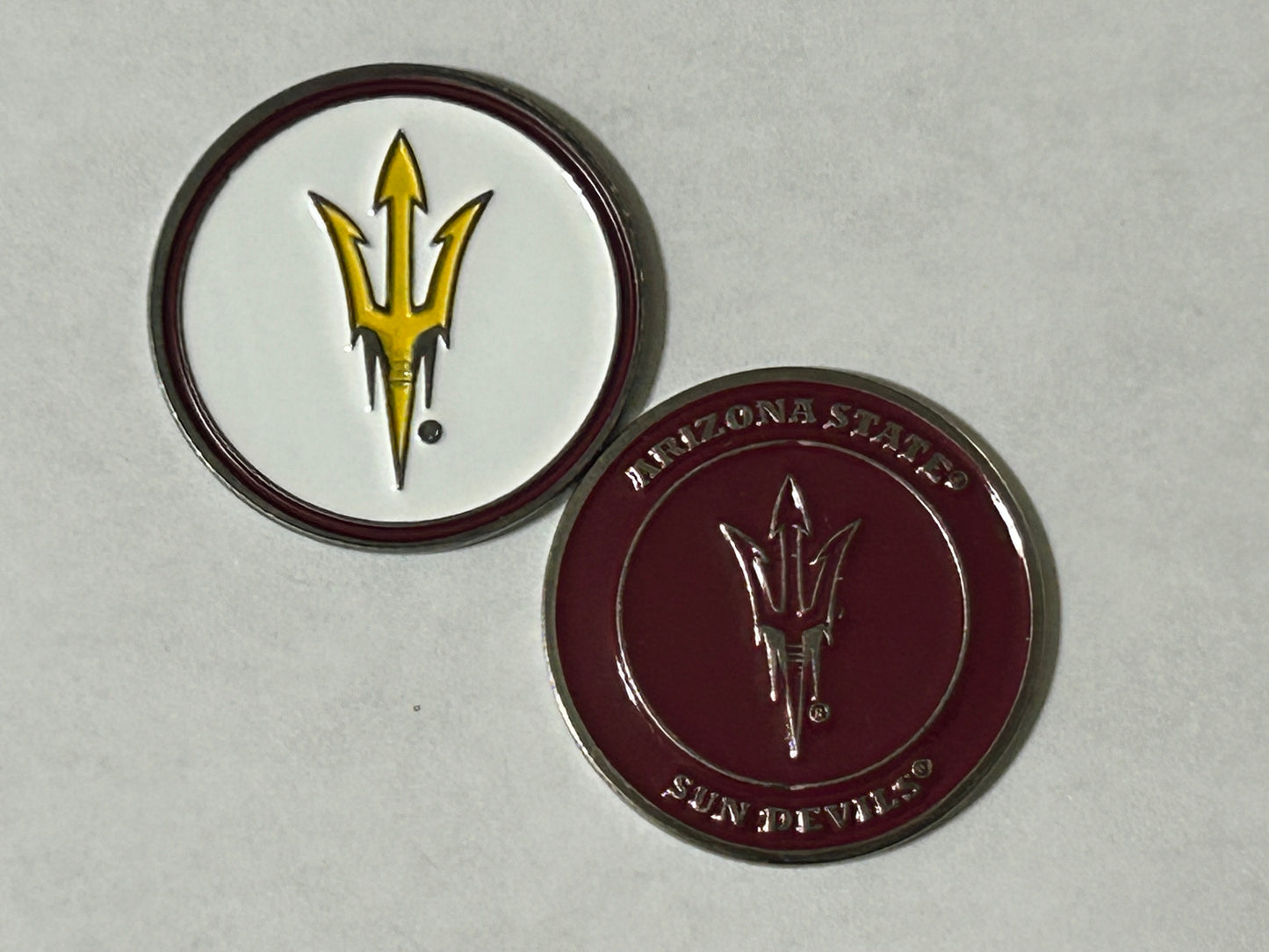 Arizona State Sun Devils 1" Diameter Double Sided Magnetic Golf Ball Marker NCAA