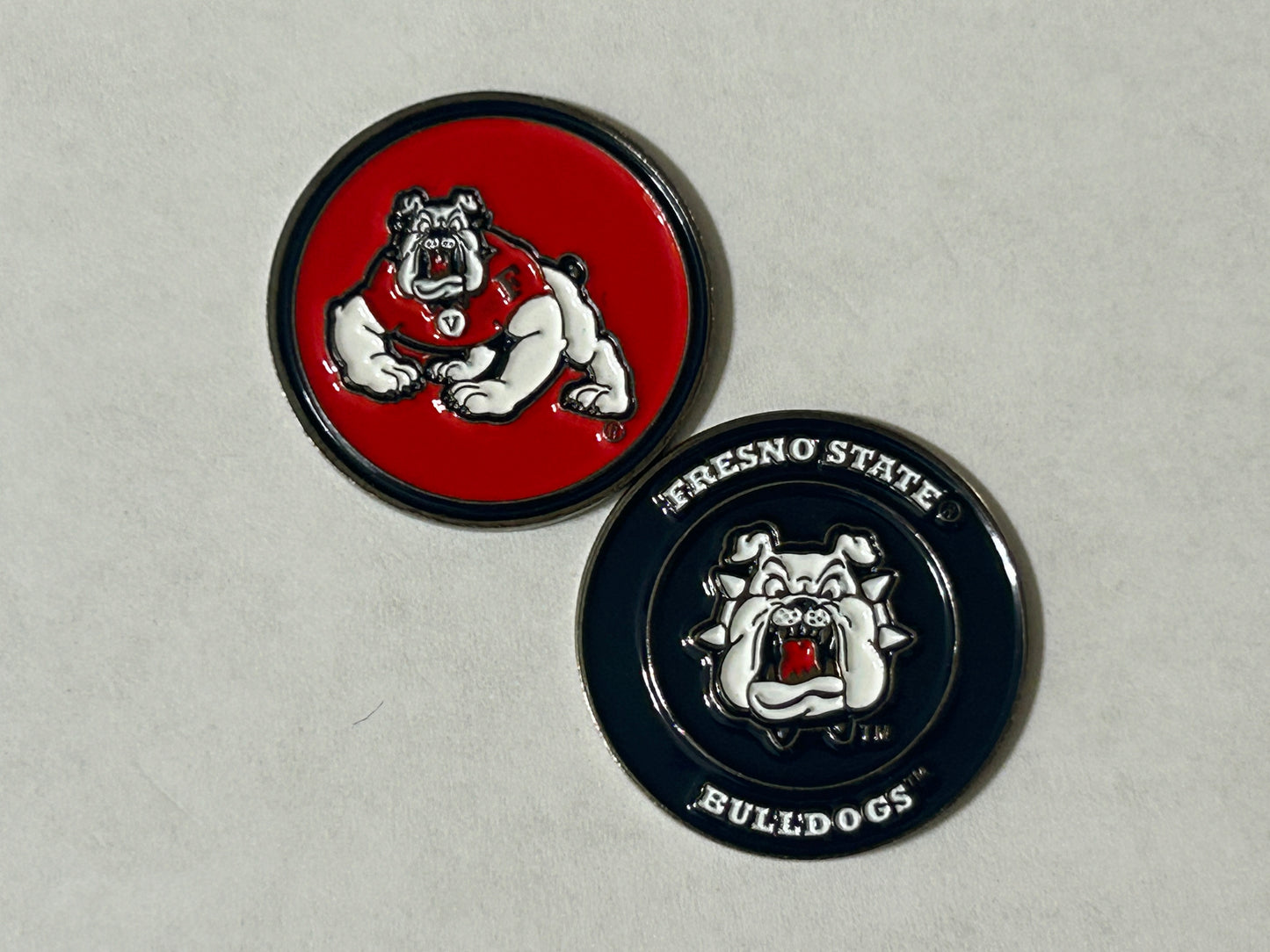 Fresno State Bulldogs 1" Diameter Double Sided Magnetic Golf Ball Marker NCAA