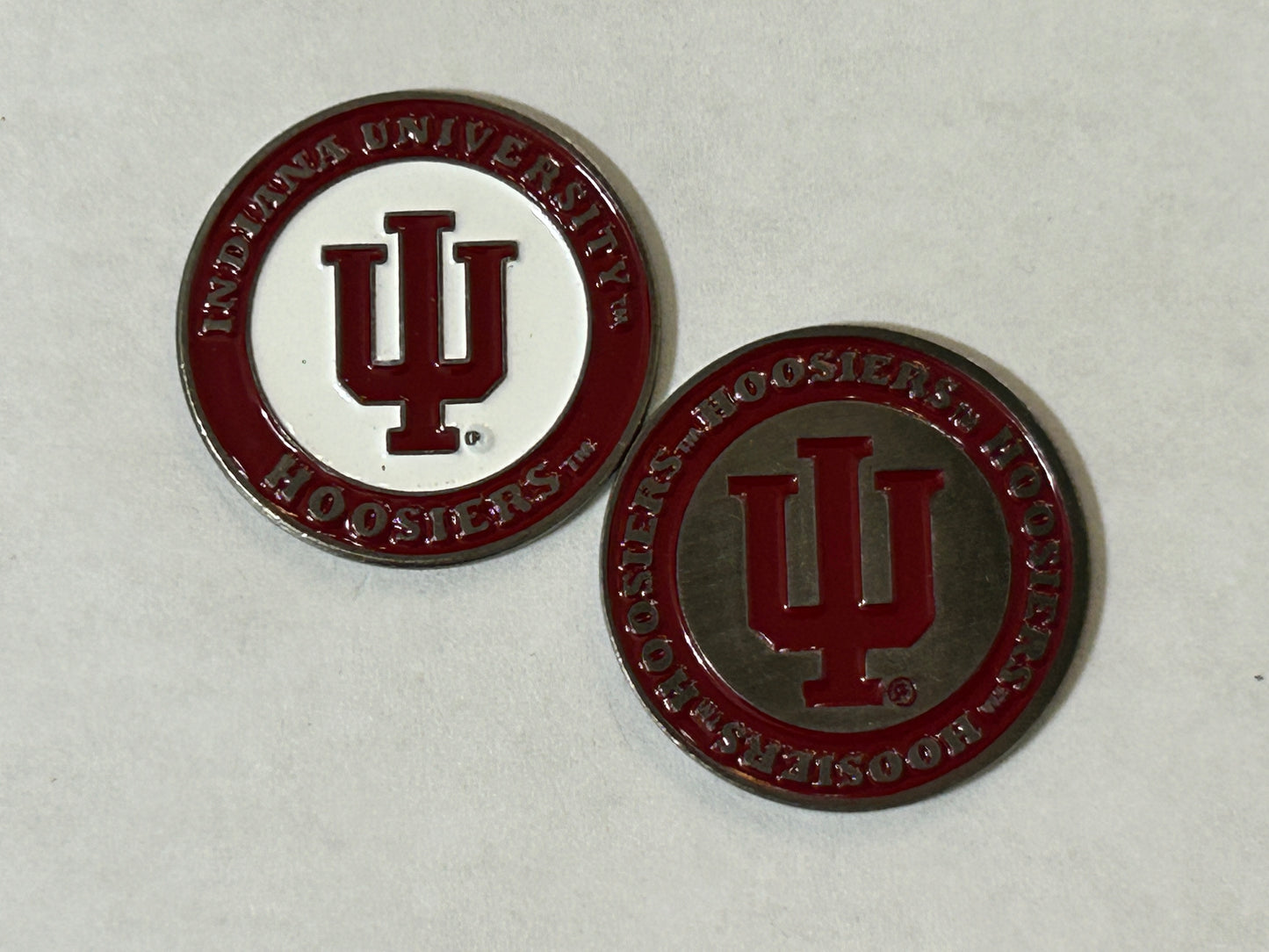 Indiana Hoosiers 1" Diameter Double Sided Magnetic Golf Ball Marker NCAA
