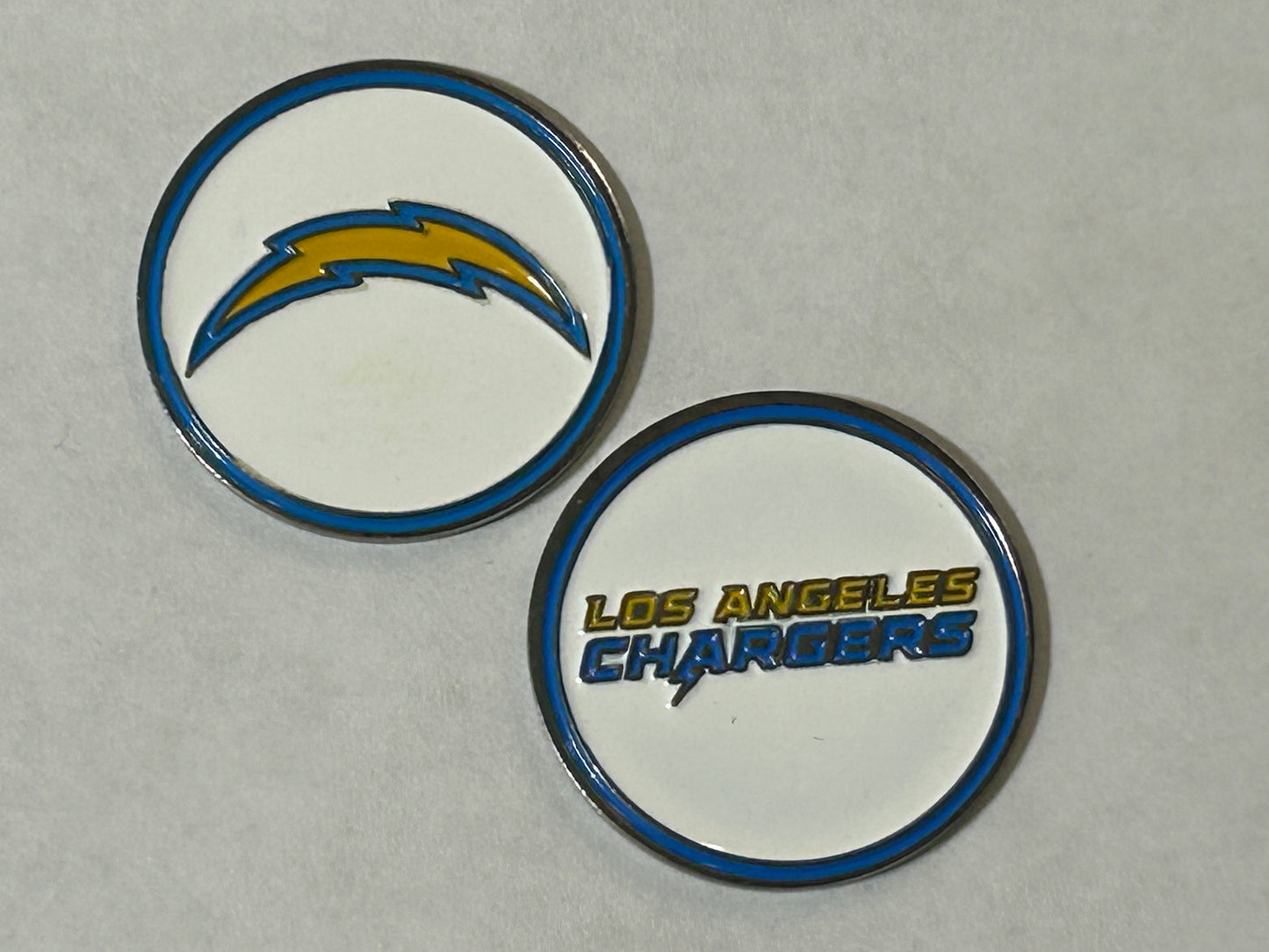 Los Angeles Chargers 1" Diameter Double Sided Magnetic Golf Ball Marker NFL