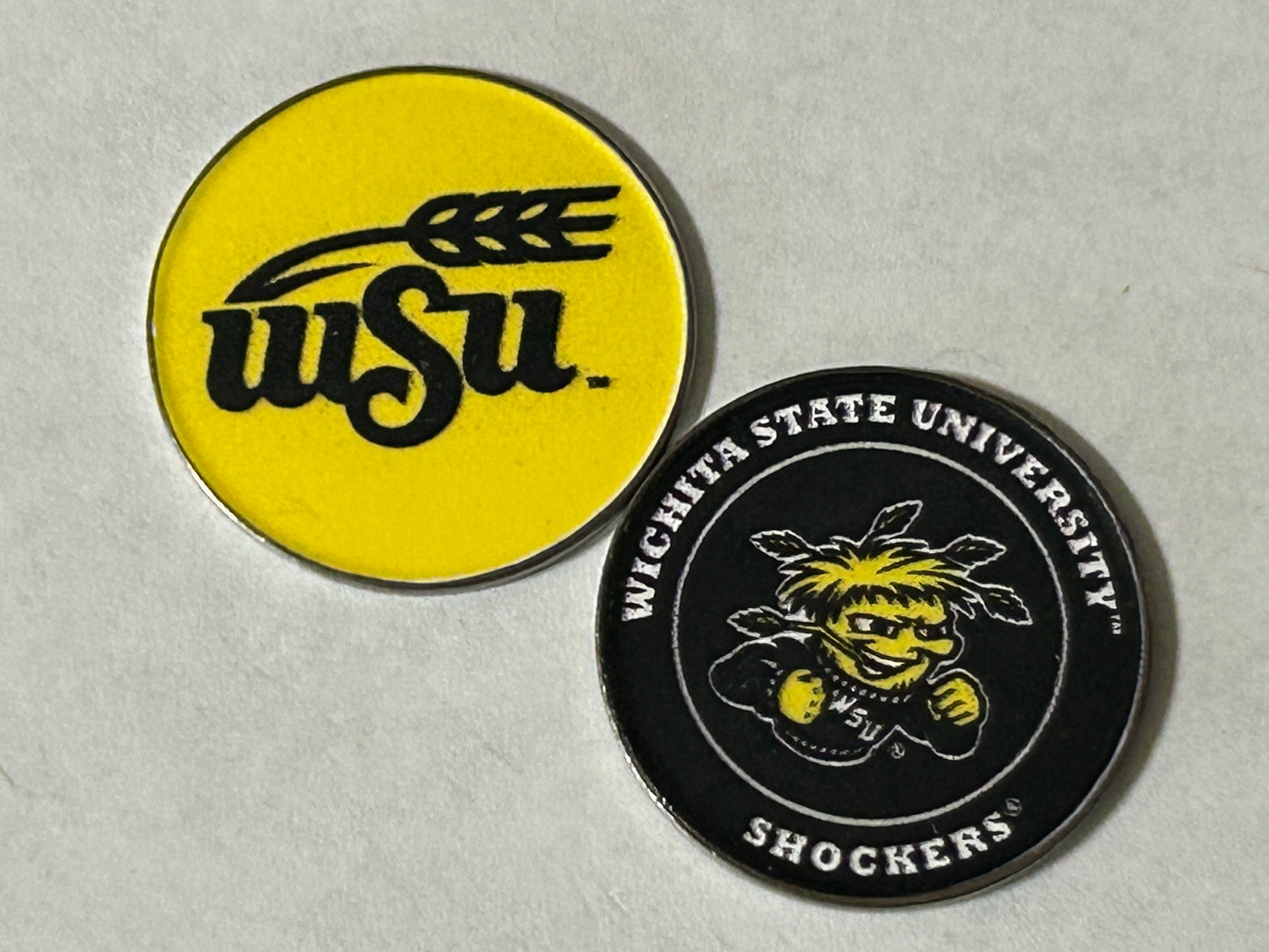 Wichita State Shockers 1" Diameter Double Sided Golf Ball Marker NCAA