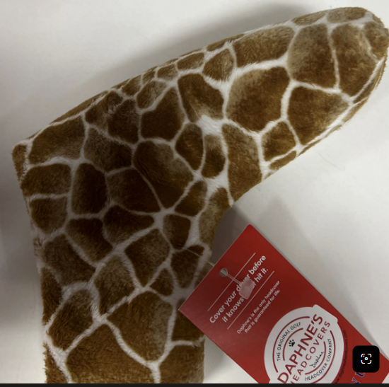 Daphne's Authentic Giraffe Pattern Blade Putter Headcover Magnetic Closure