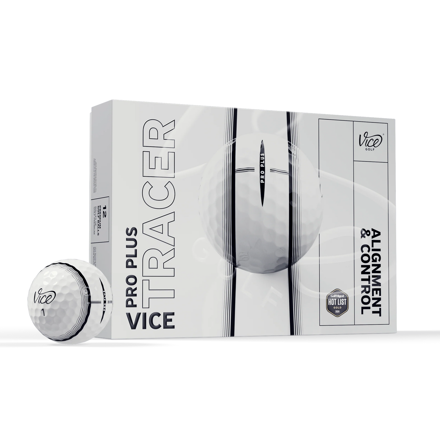Vice Tracer Pro Plus Golf Balls (1 Dozen New Golf Balls)