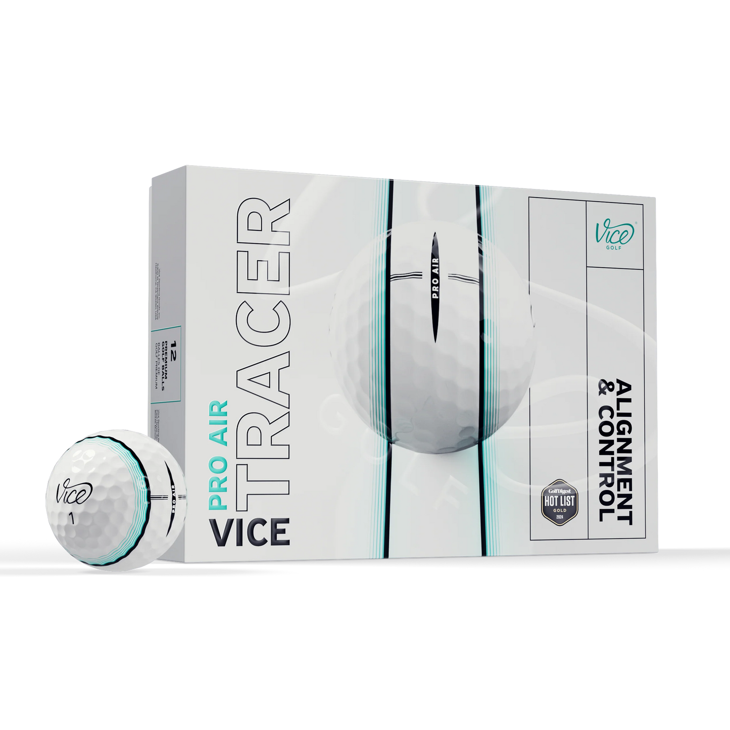 Vice Pro Air Tracer Golf Balls (1 Dozen New Golf Balls)