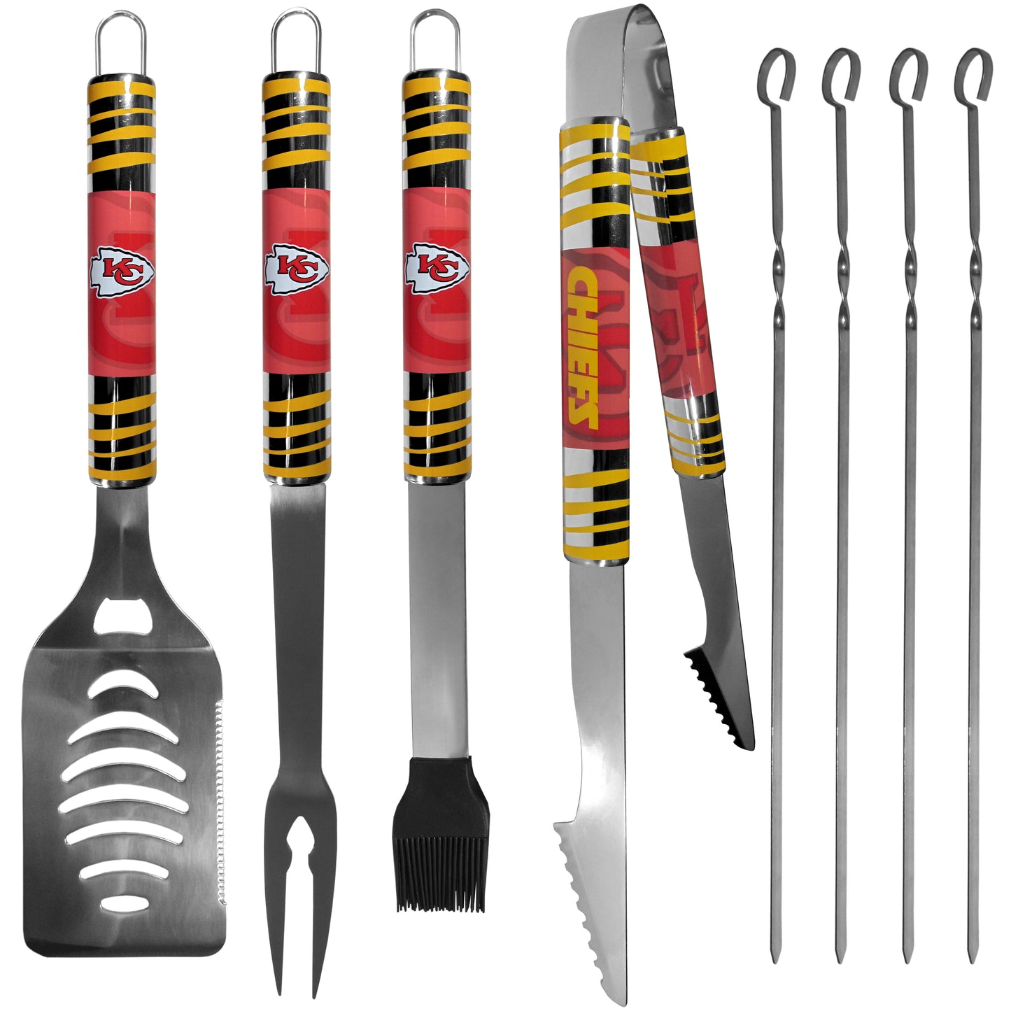 Siskiyou Gifts Kansas City Chiefs 8 piece Tailgater BBQ Set with Metal Case