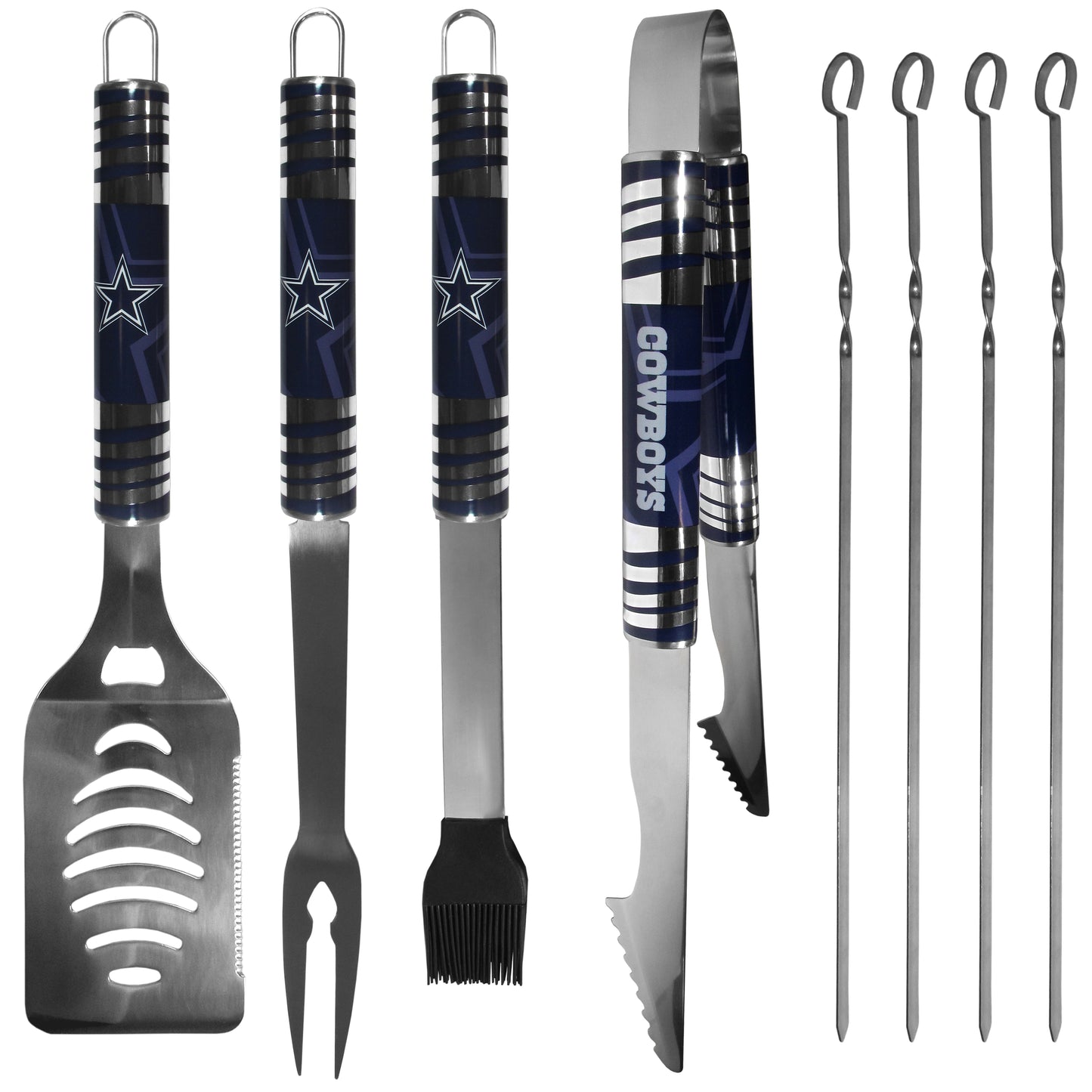 Siskiyou Gifts Dallas Cowboys 8 Piece Tailgater BBQ Set w/Metal Case, NFL Licensed