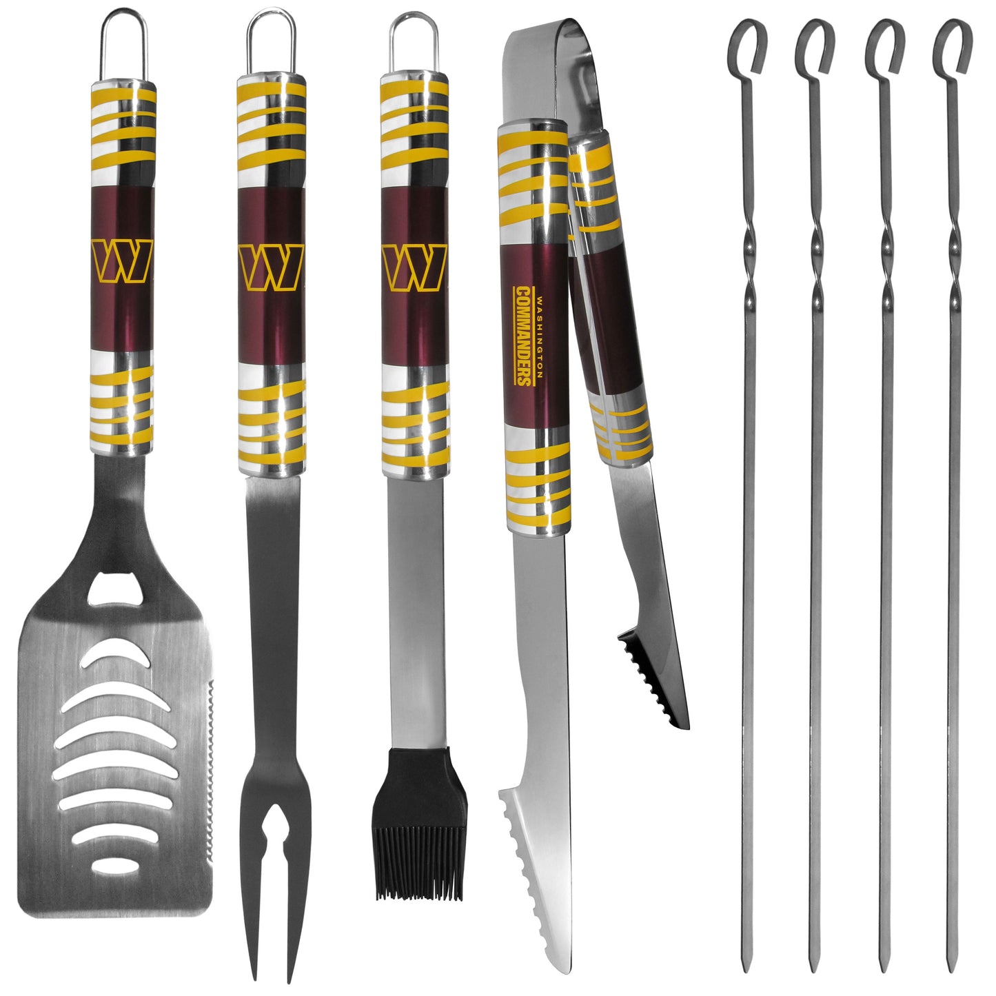 Siskiyou Gifts Washington Commanders 8 Piece Tailgater BBQ Set w/Metal Case, NFL Licensed