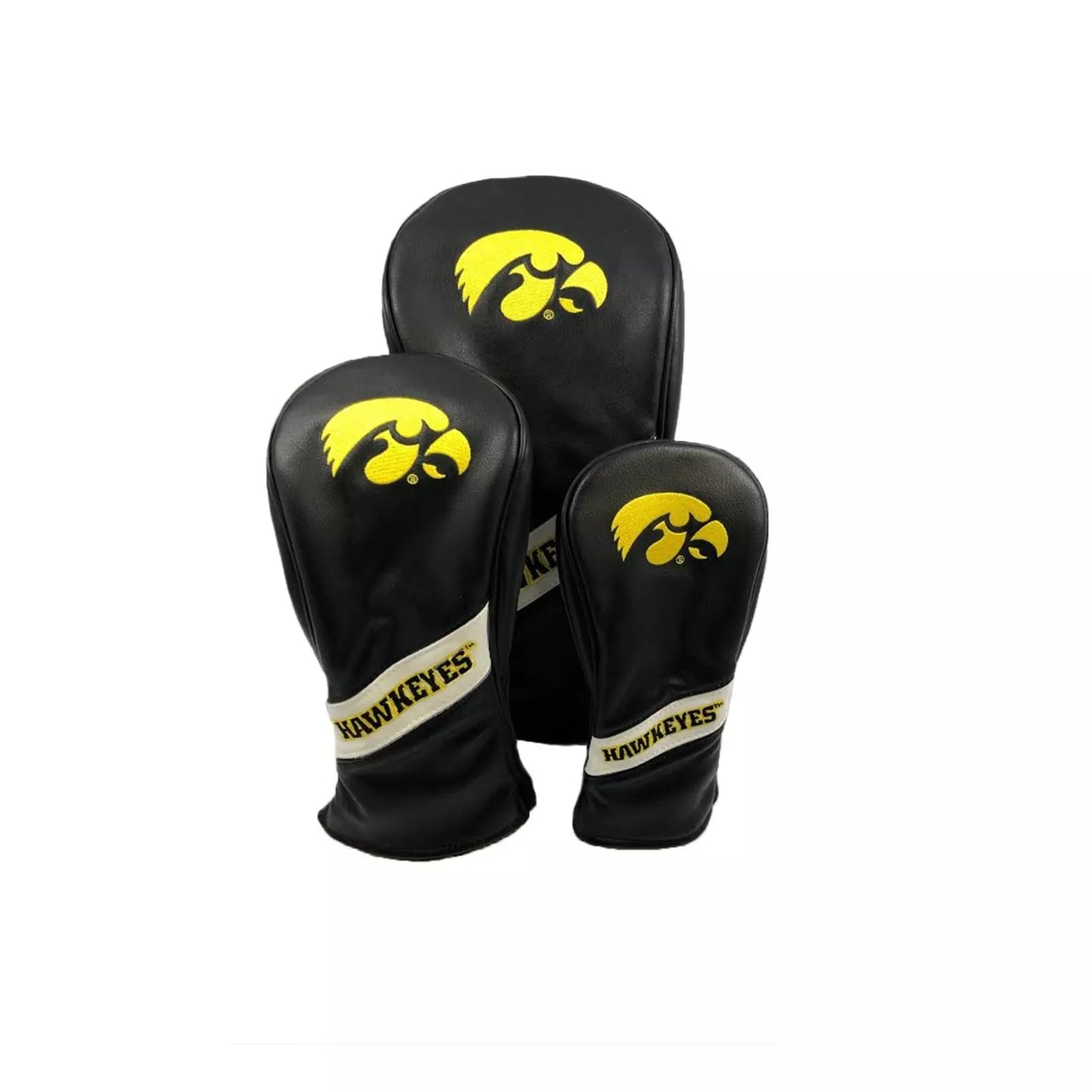 PRG Golf Iowa Hawkeyes Set of 3 Head Covers Driver Fairway & Rescue NCAA Licensed