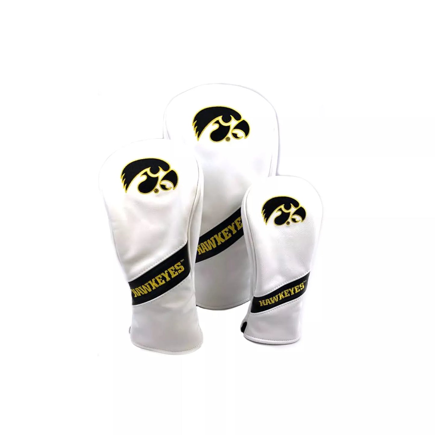 PRG Golf Iowa Hawkeyes Set of 3 Head Covers Driver Fairway & Rescue NCAA Licensed
