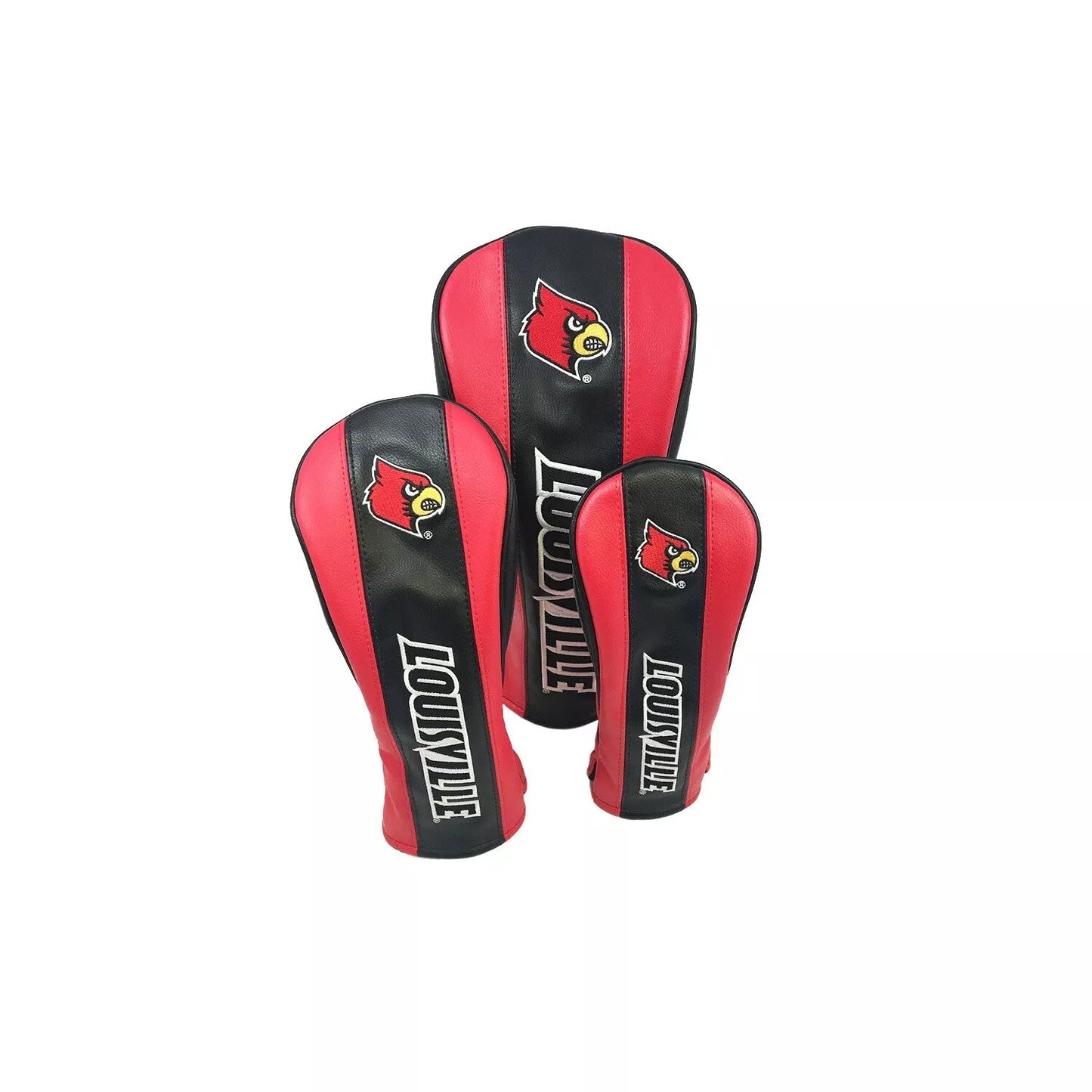 PRG Golf Louisville Cardinals Set of 3 Head Covers Driver Fairway & Rescue NCAA Licensed