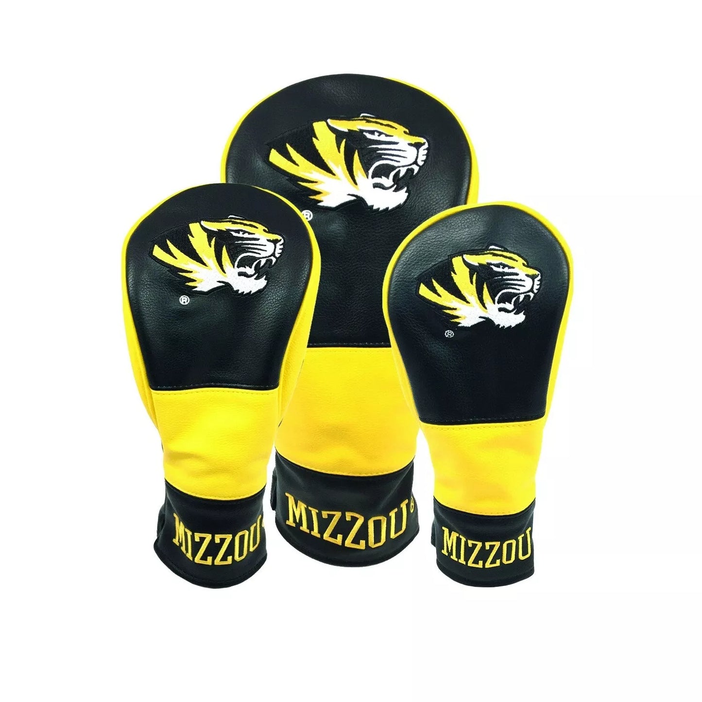 PRG Golf Missouri Tigers Set of 3 Head Covers Driver Fairway & Rescue NCAA Licensed