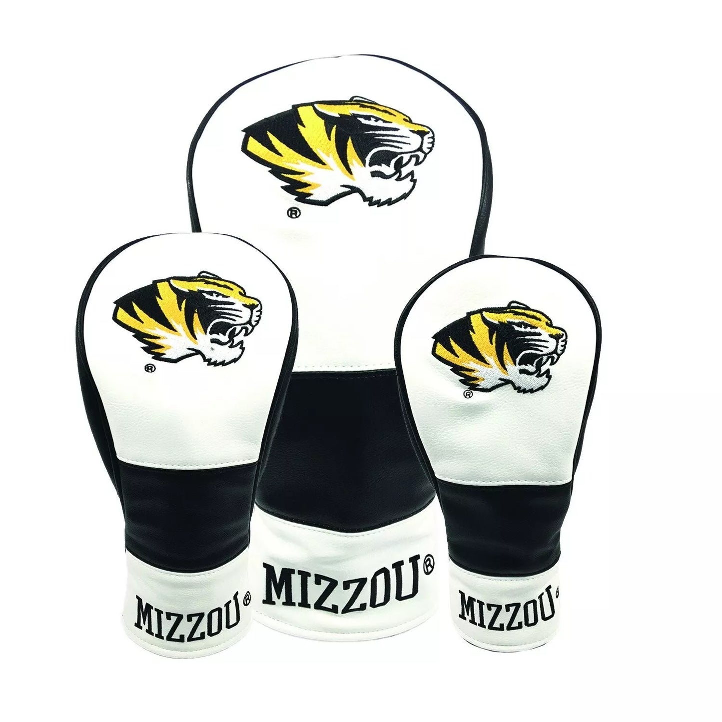 PRG Golf Missouri Tigers Set of 3 Head Covers Driver Fairway & Rescue NCAA Licensed