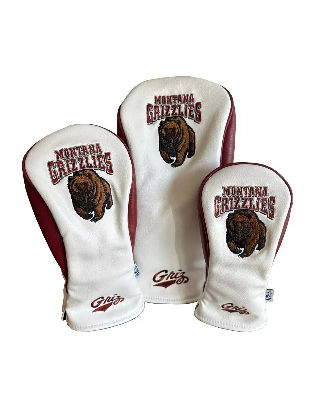 PRG Golf Montana Grizzlies Set of 3 Head Covers Driver Fairway & Rescue NCAA Licensed