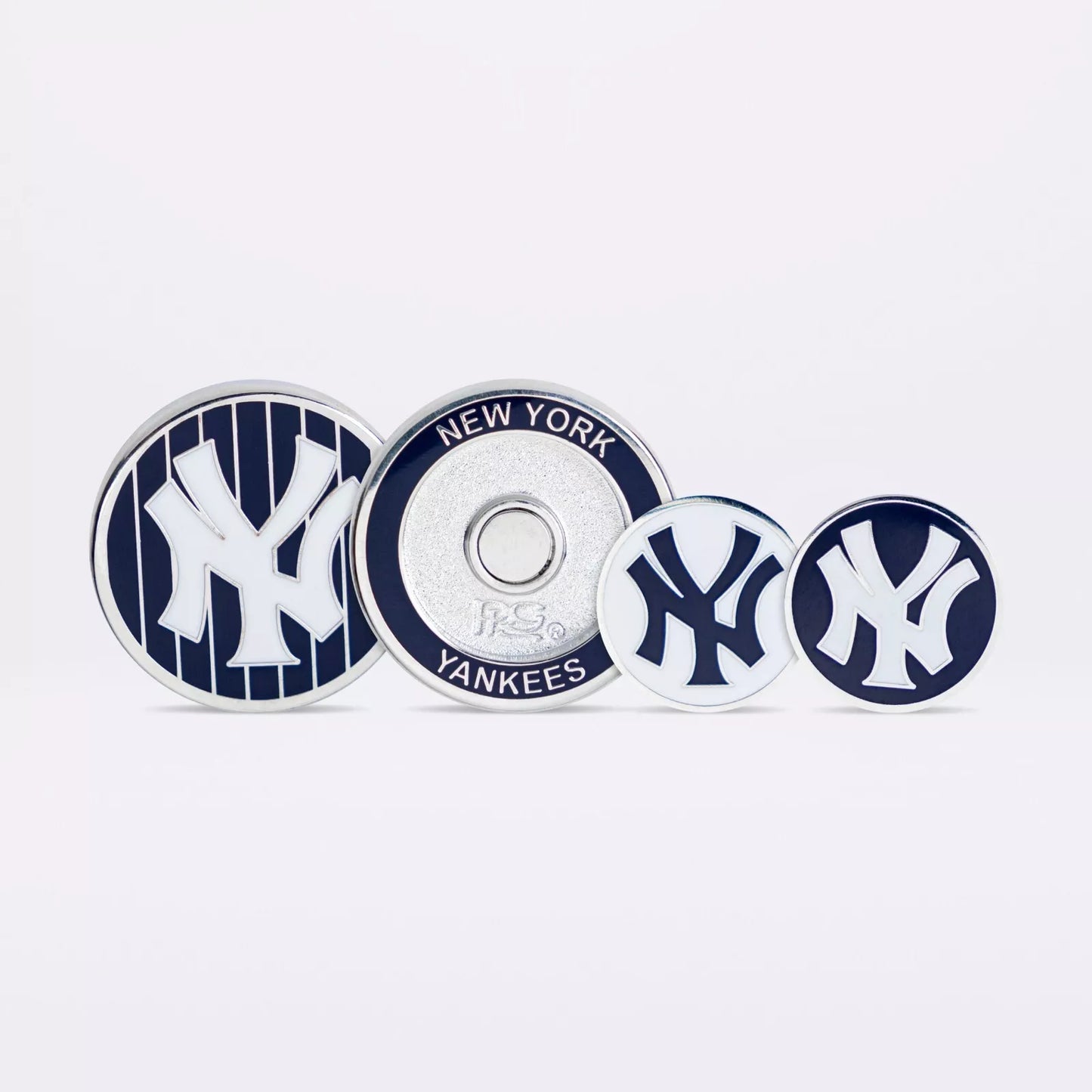 PRG Golf New York Yankees (Navy Back) Magnetic Duo Golf Ball Marker MLB Licensed