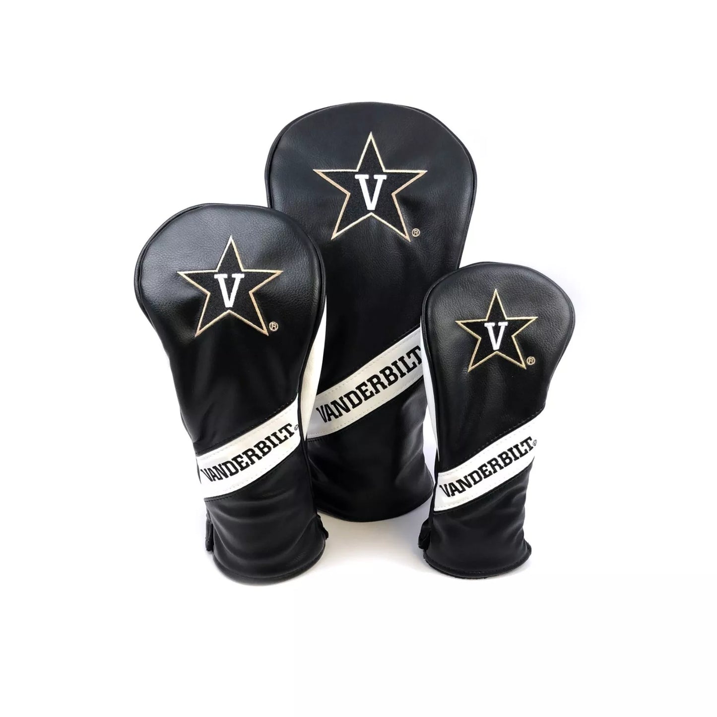 PRG Golf Vanderbilt Commodores Set of 3 Head Covers Driver Fairway & Rescue