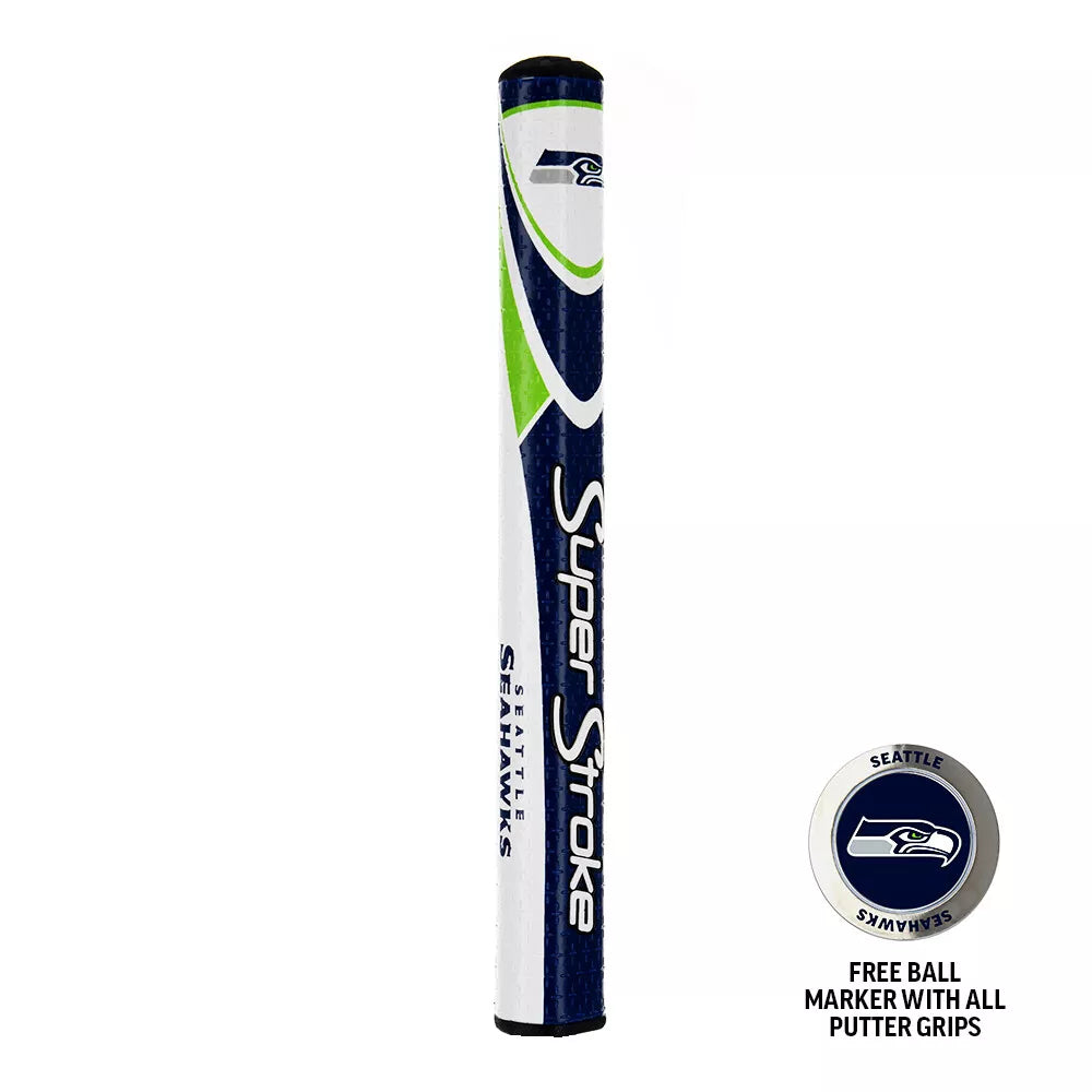 SuperStroke (Authentic) Seattle Seahawks 2.0 Putter Grip w/Ball Marker NFL Licensed
