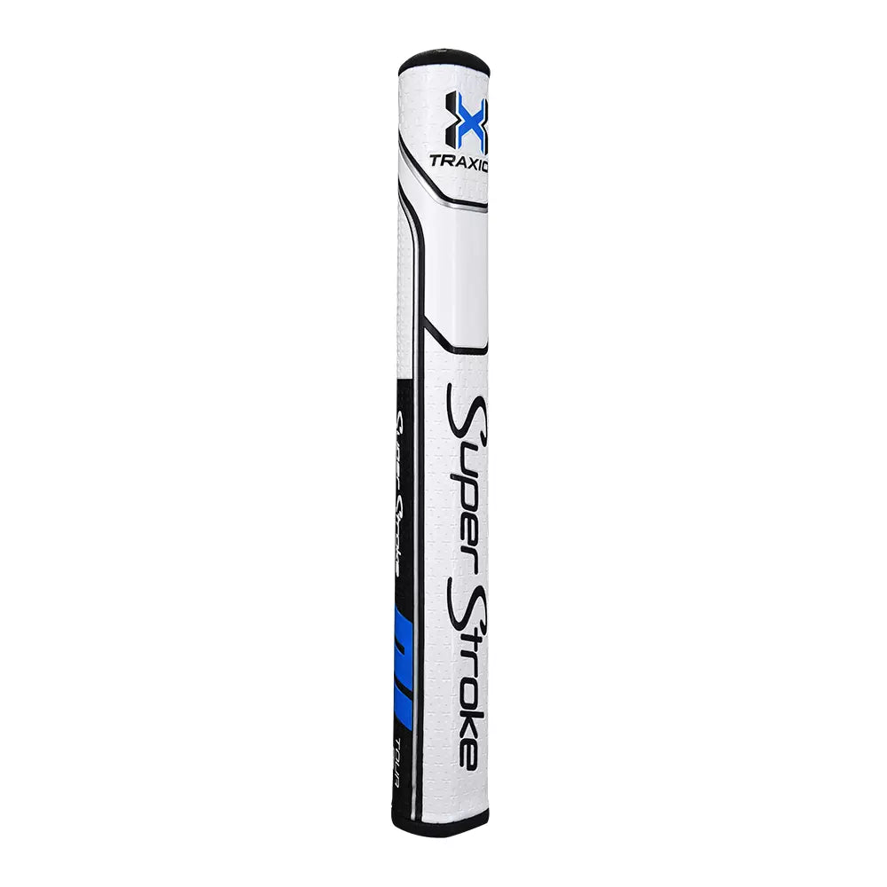 SuperStroke (Authentic) Traxion Black White & Blue Tour 3.0 Putter Grip